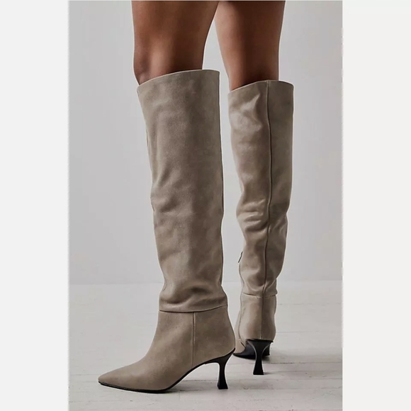 NIB Free People Pointed Toe Rocky Slouch Boots - Picture 2 of 4
